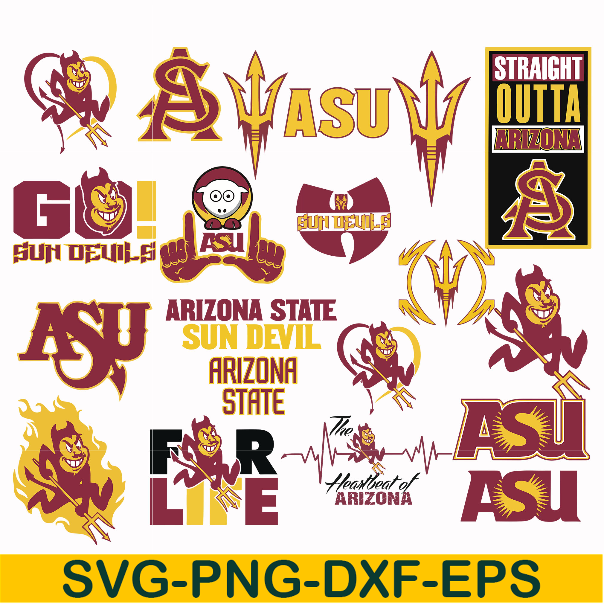 Arizona State Sun Devils svg, png, dxf, eps file NCAA0000206 | Inspire ...