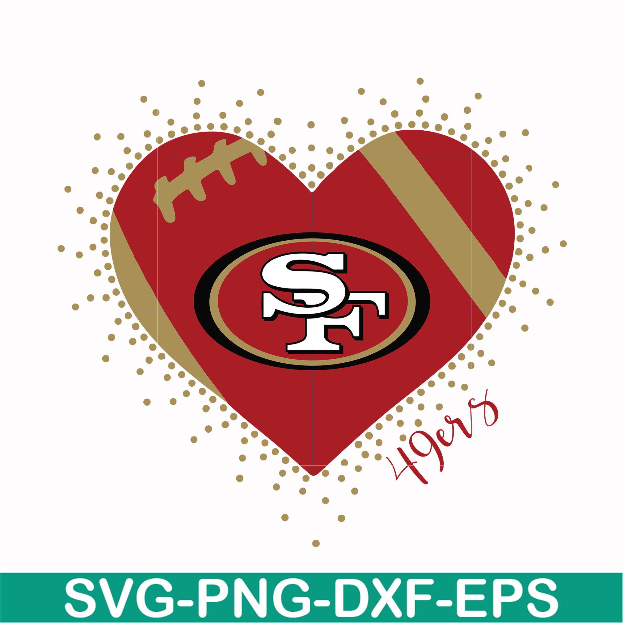 San francisco 49ers heart svg, 49ers heart svg, Nfl svg, png - Inspire ...