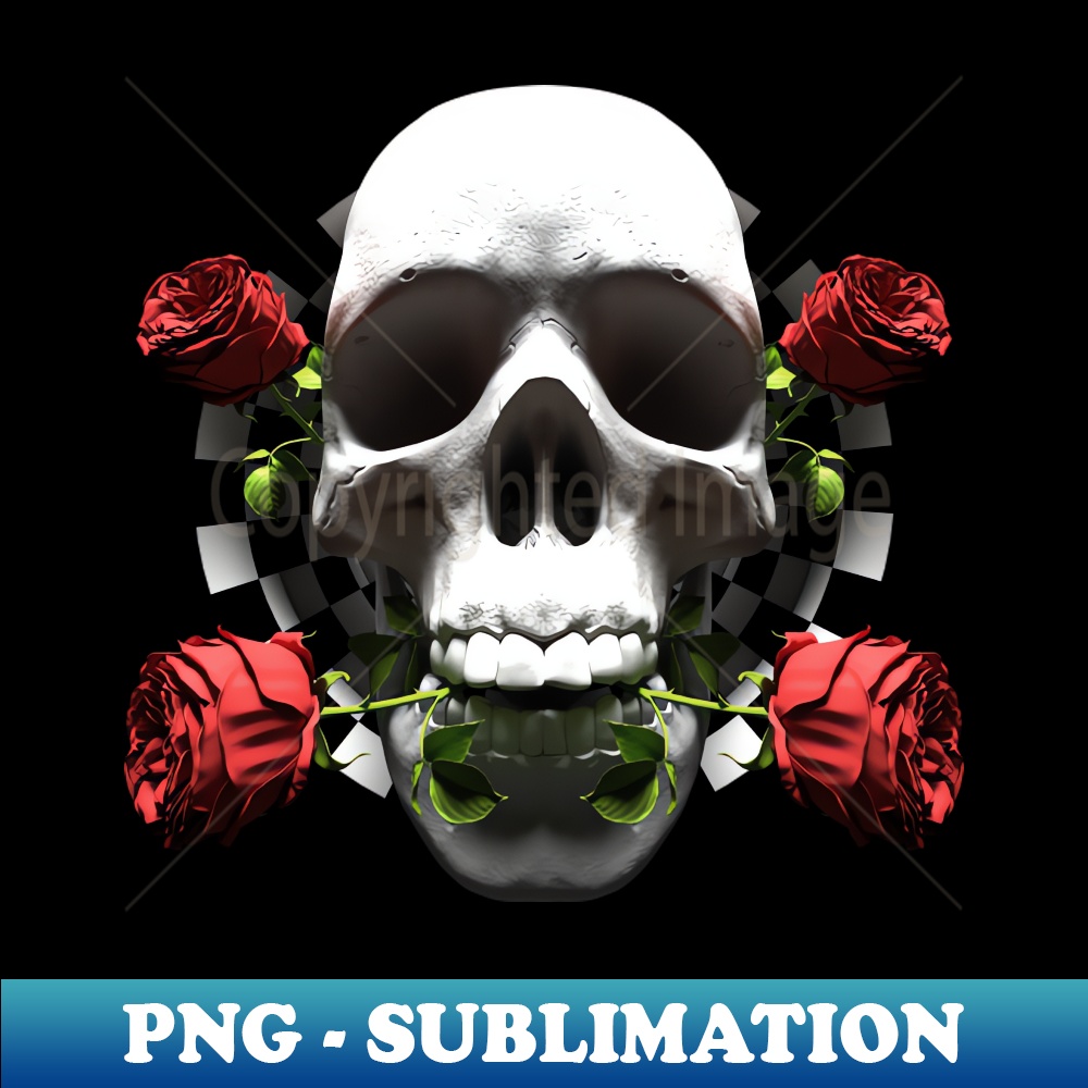 valentine Skull Roses Anamorphic Illusion - Premium Sublima | Inspire ...
