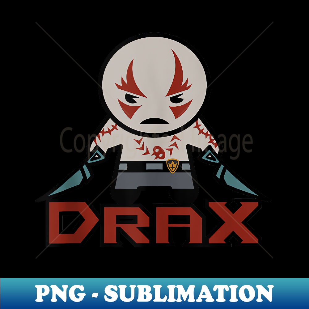 Marvel Drax Kawaii Logo Portrait - Vintage Sublimation PNG D - Inspire ...