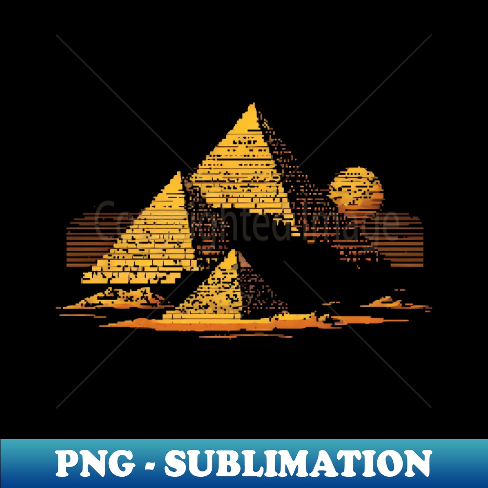 Egyptian Pyramids Pixel Art - Modern Sublimation PNG File - | Inspire ...