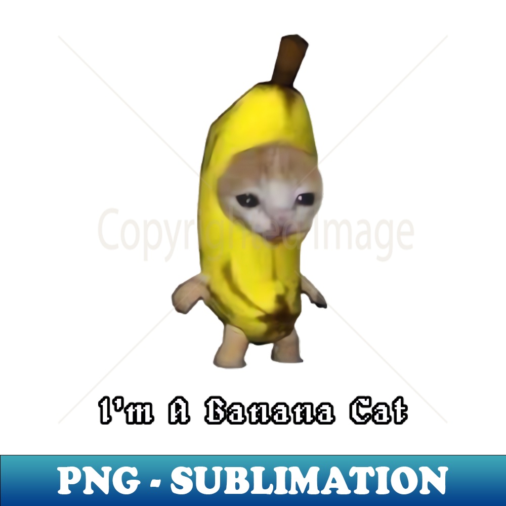 Banana Cat Meme Elegant Sublimation PNG Download Revolut Inspire