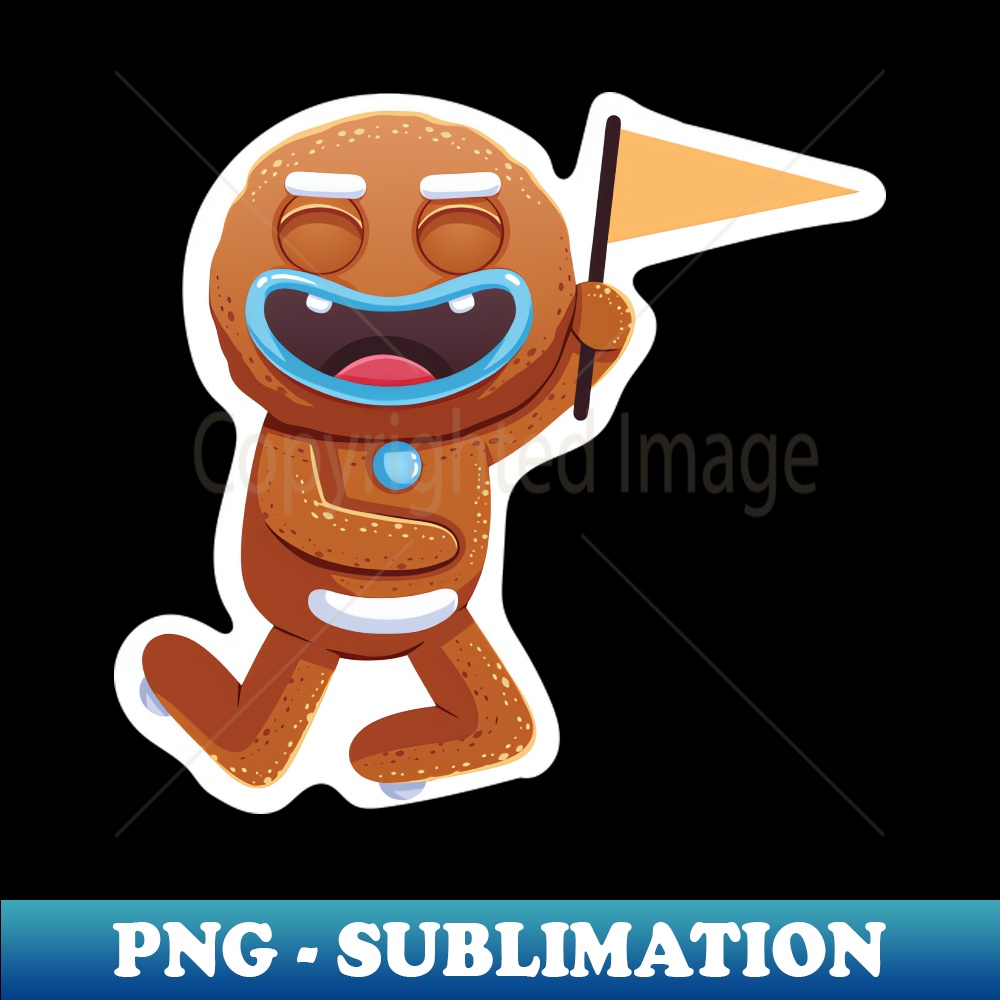Christmas Sticker Ginger Man Sticker - Instant Sublimation D | Inspire ...