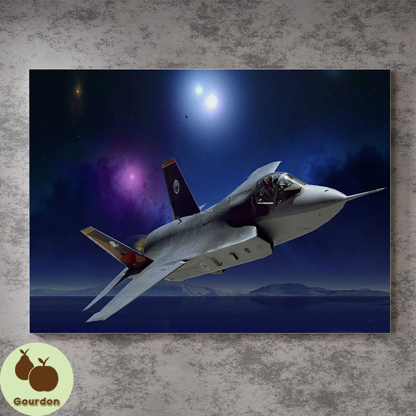 Lockheed Martin F35 Lightning Canvas.Fighter Jet Art.Militar | Inspire ...
