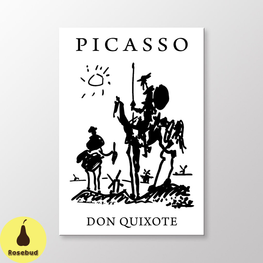 Picasso Don Quixote Print Don Quixote Sketch Wall Art Pica Inspire