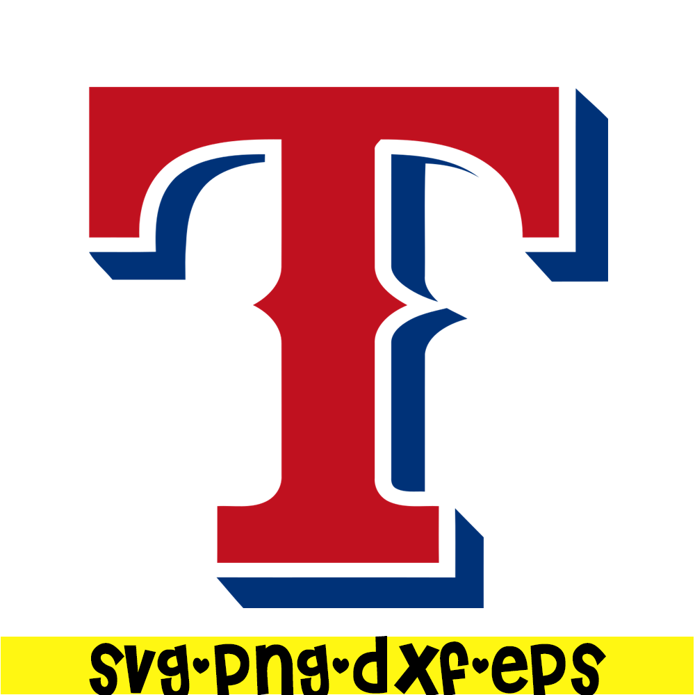Texas Rangers The T Letter SVG, Major League Baseball SVG, B | Inspire ...