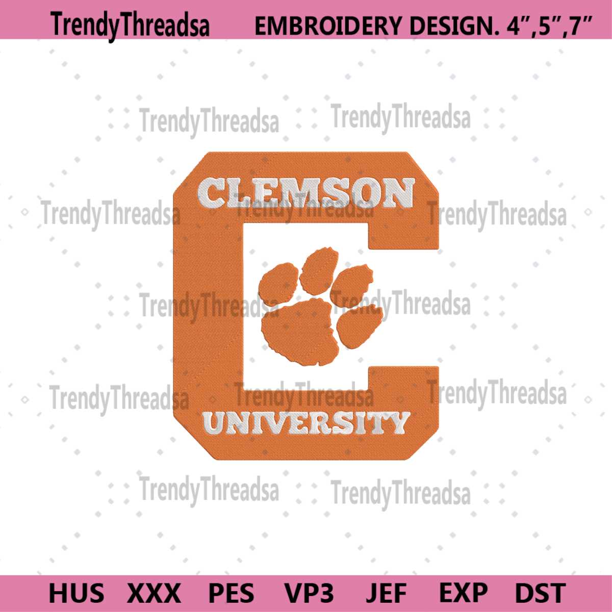 Clemson Tigers Football Logo Embroidery, Clemson Tigers Embr | Inspire ...