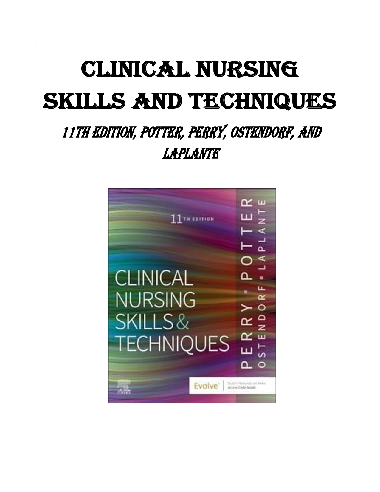 Clinical Nursing Skills and Techniques 11th Edition by by An | Inspire ...