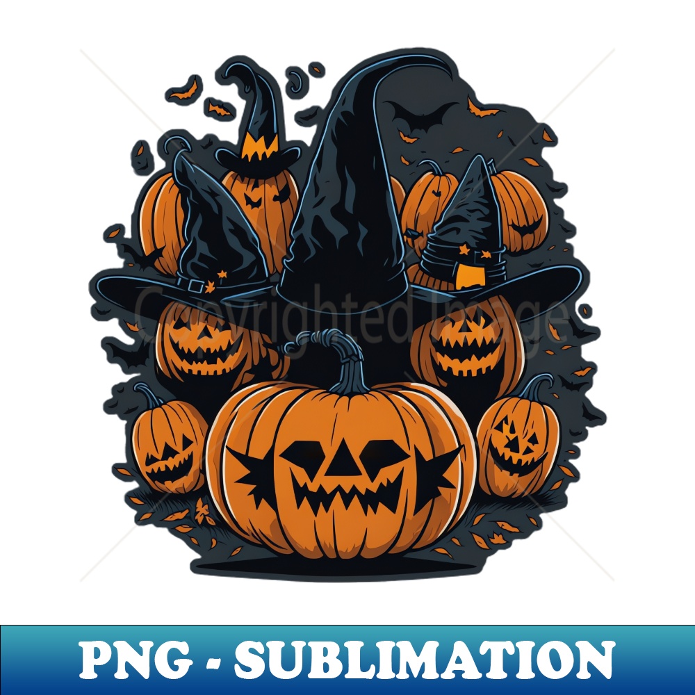 Carve Pumpkins Wearing Wizard Hat 2 - PNG Transparent Sublim | Inspire ...