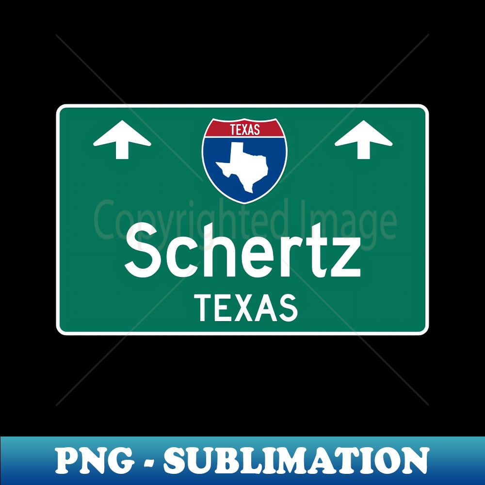 Schertz Texas Highway Guide Sign - Aesthetic Sublimation Dig | Inspire ...
