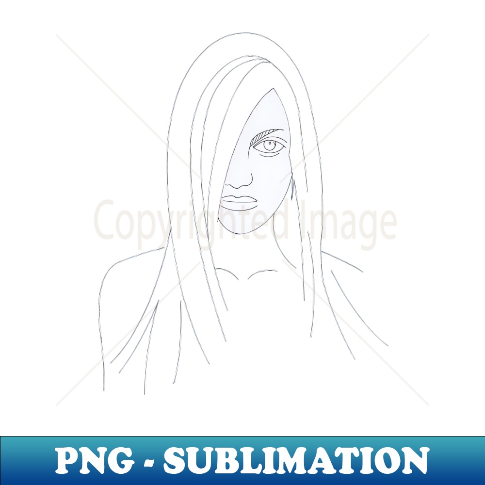 Pretty girl - portrait sketch drawing - PNG Transparent Subl - Inspire ...