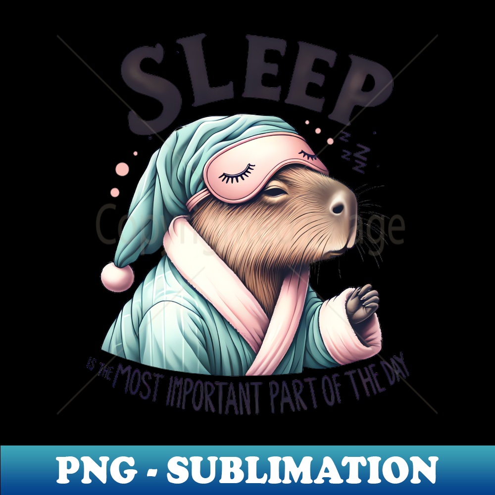 Sleepy Capybara in Comfy Pajamas - High-Quality PNG Sublimat - Inspire ...