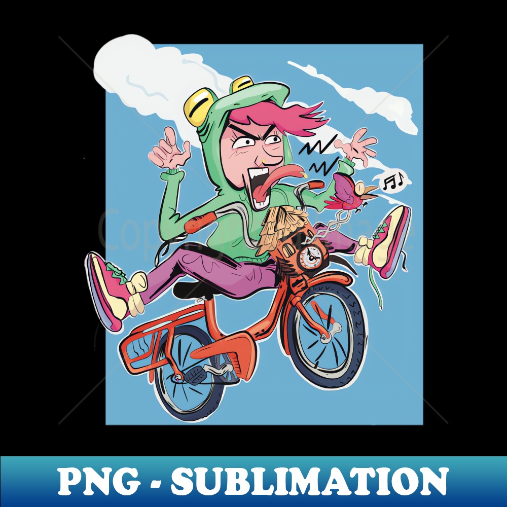 Crazy Cyclist - PNG Transparent Sublimation Design - Create - Inspire ...