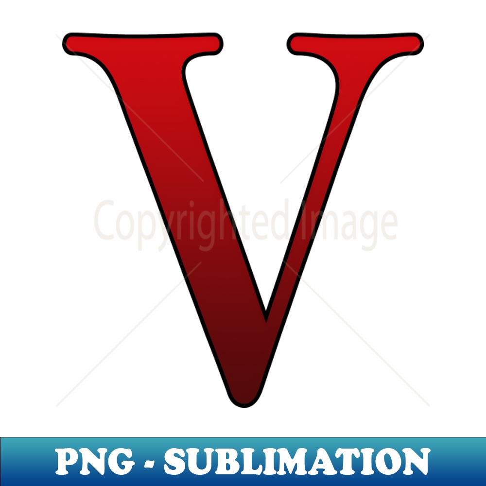 Red Roman Numeral 5 V - PNG Transparent Sublimation Design - | Inspire ...