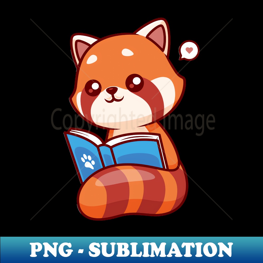 Red panda reads book - Creative Sublimation PNG Download - U | Inspire ...