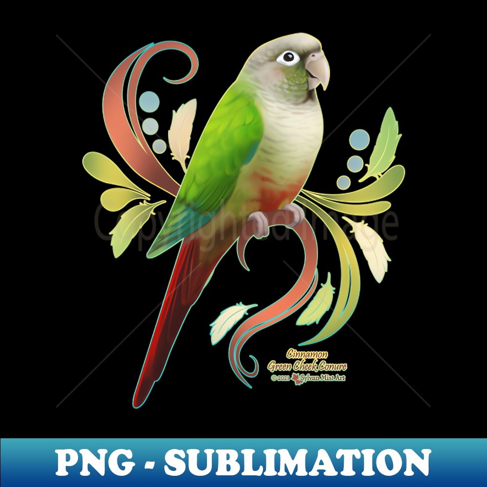 Cinnamon Green Cheek Conure - PNG Sublimation Digital Downlo | Inspire