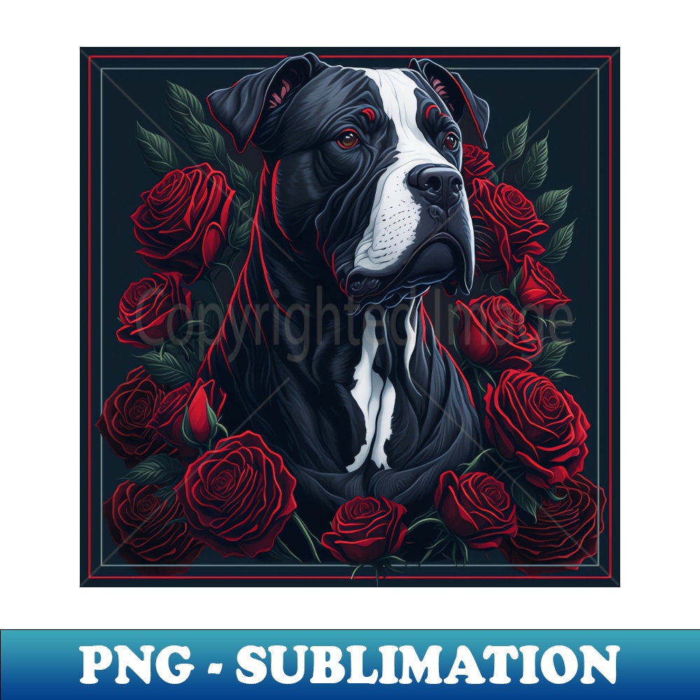 Staffordshire bull terrier red roses - Special Edition Subli | Inspire ...