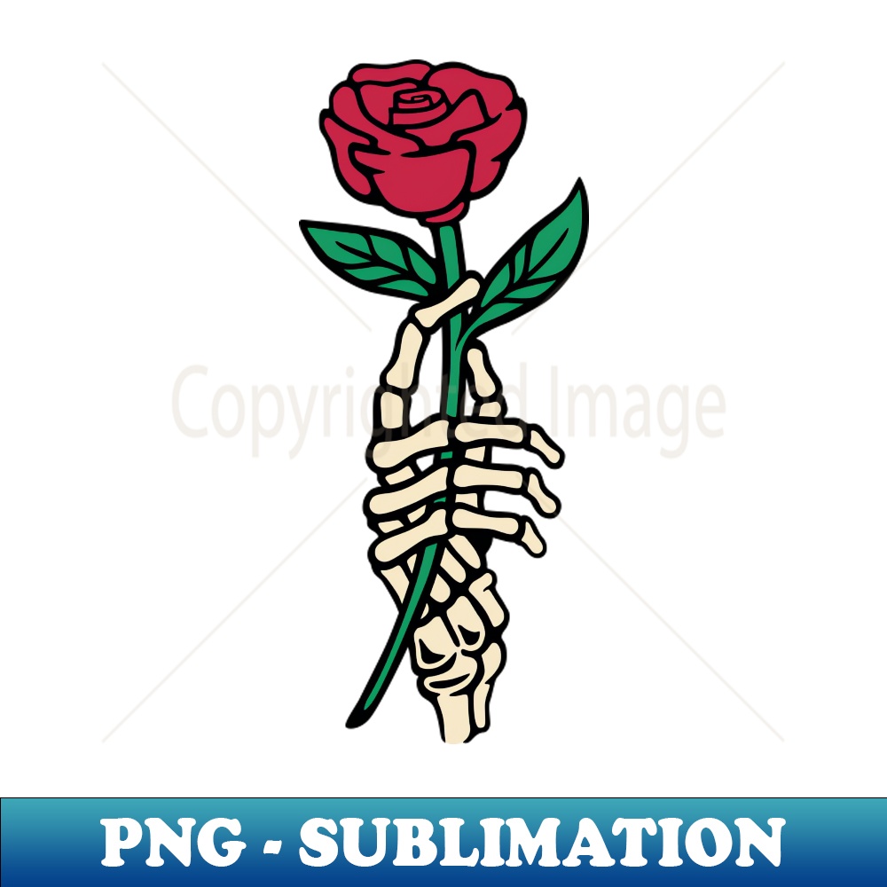 Romantic Rose Skeleton Hand Holding Flower by Tobe Fonseca - | Inspire ...