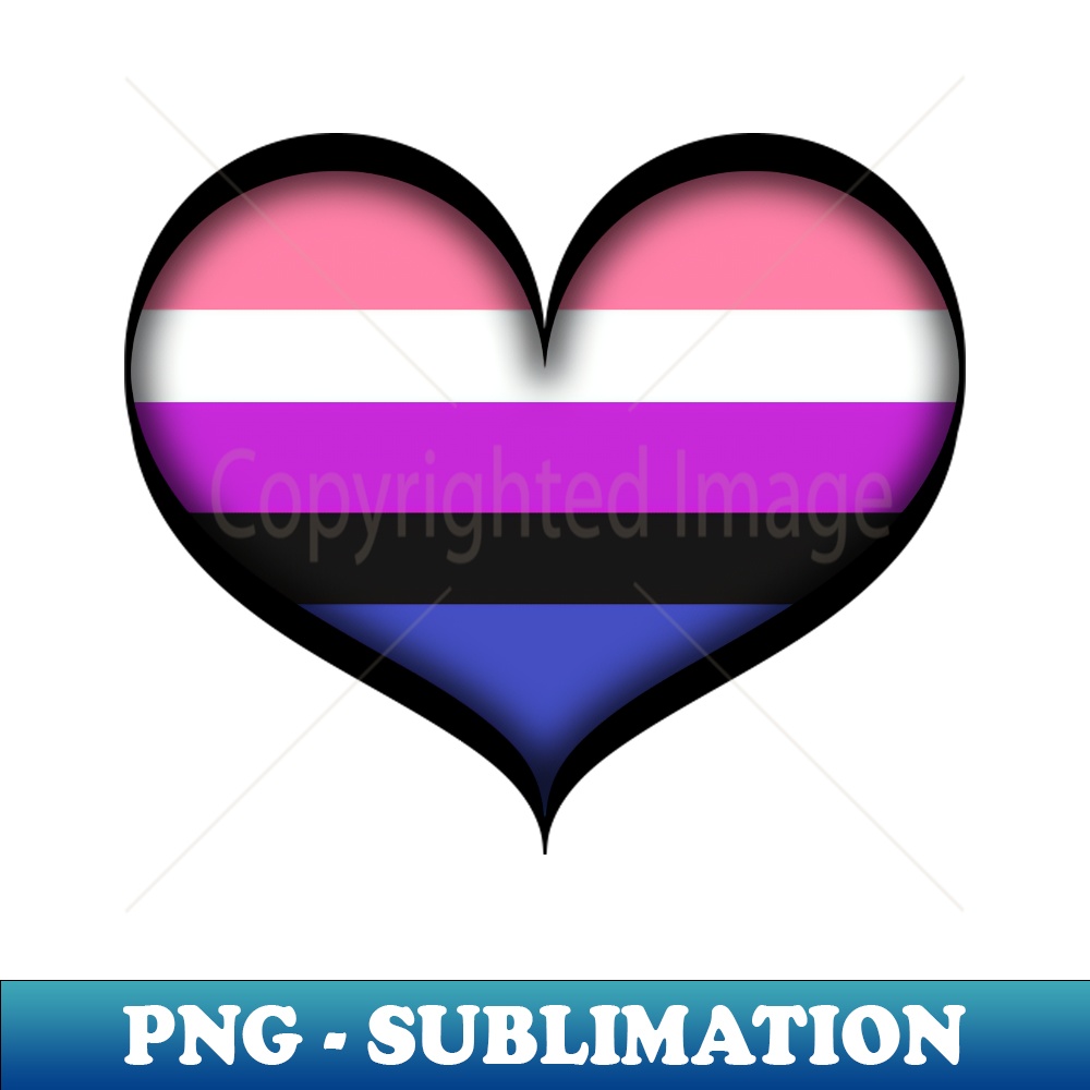 Large Vector Heart in Gender Fluid Pride Flag Colors - Vinta | Inspire ...