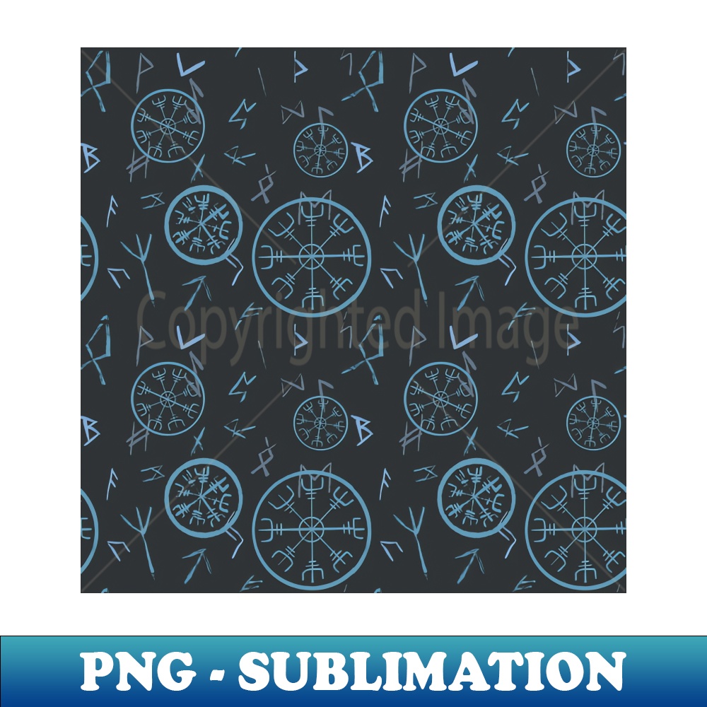 Blue Runes - Aesthetic Sublimation Digital File | Inspire Uplift