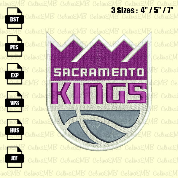 Sacramento Kings Embroidery Design, Christmas Embroidery Fil Inspire