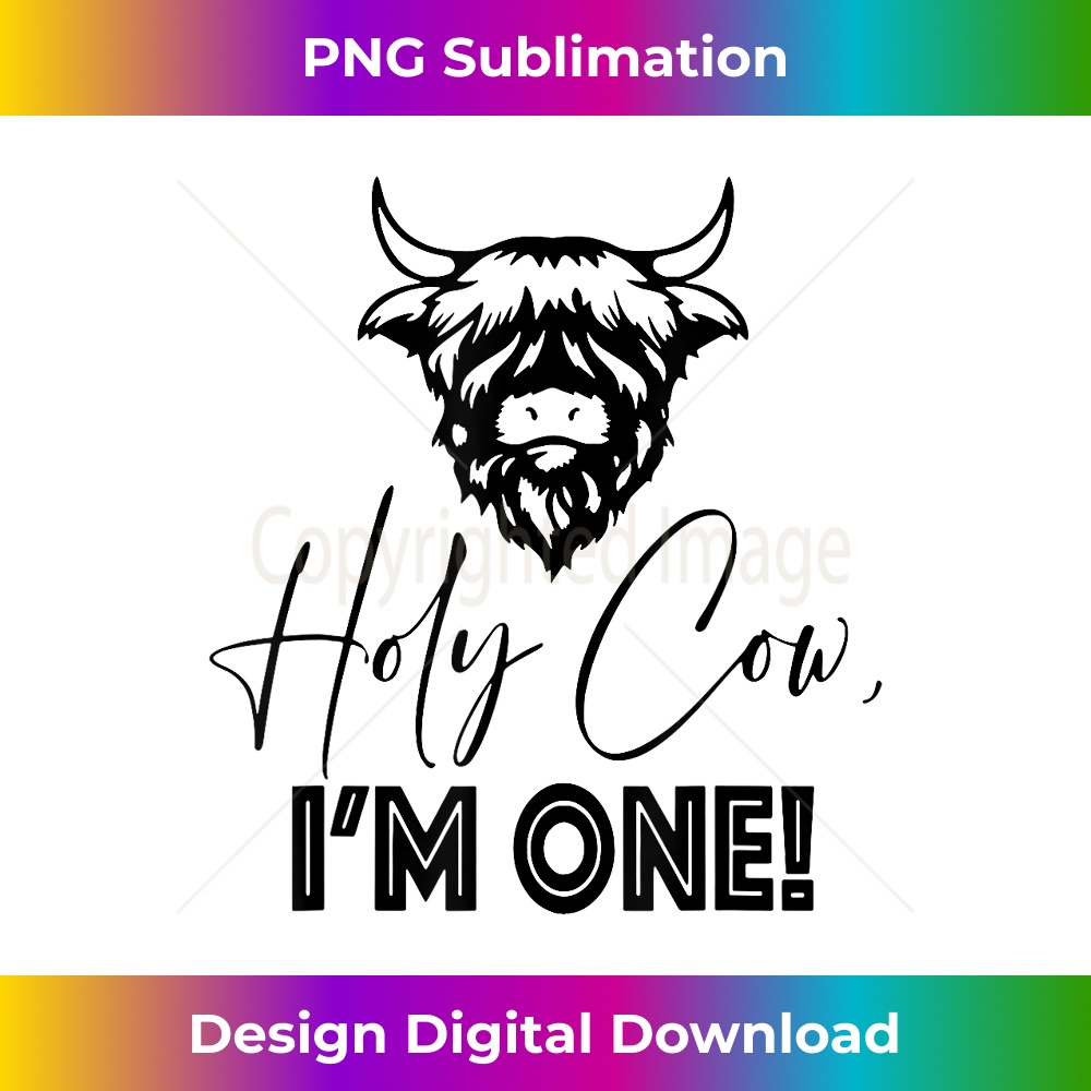 Holy Cow I'm One Birthday, 1st Birthday - Vibrant Sublimatio | Inspire ...