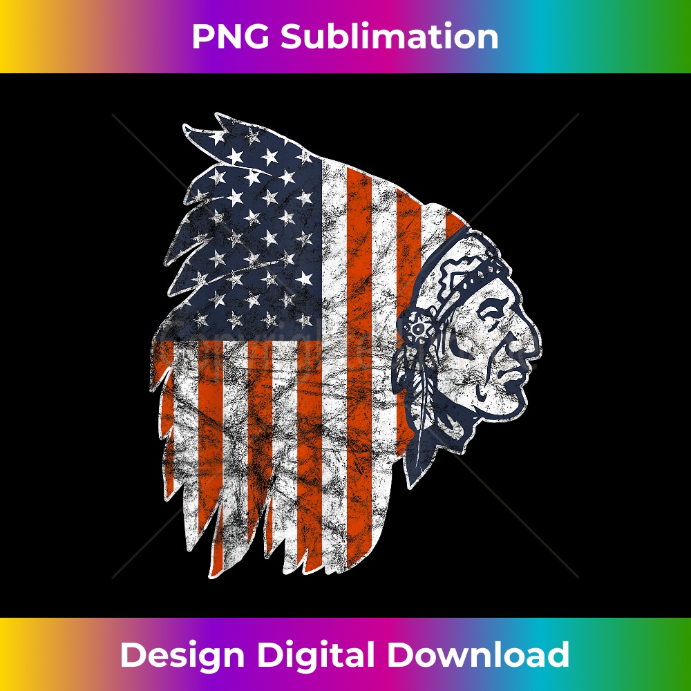 vintage Native American indian chief warrior american flag - | Inspire ...