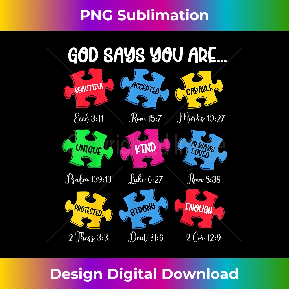 Scripture Visual Asd God Says You Are Bible Verses Christian Autism Awareness - V - Inspire ...