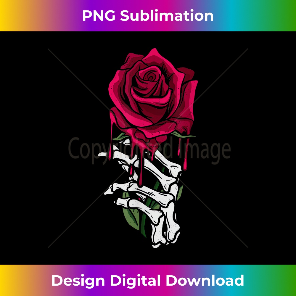 Skeleton Hand Bleeding Red Rose Flower - Urban Sublimation P | Inspire Uplift
