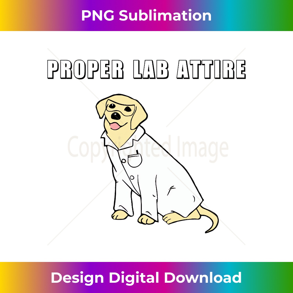 Proper Lab Attire Funny Laboratory Dog Pun Science Long Sle Inspire