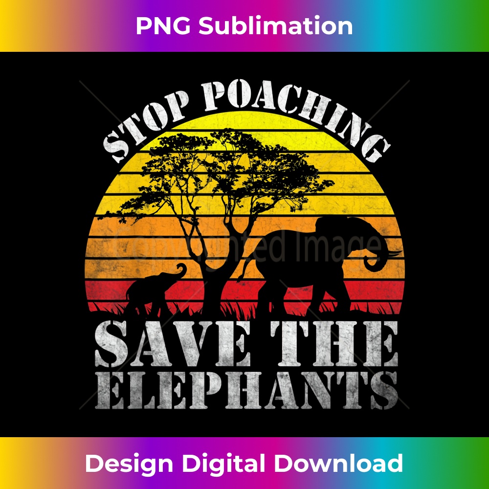 Stop Poaching Save The Elephants Vintage Sunset - Bohemian S | Inspire ...