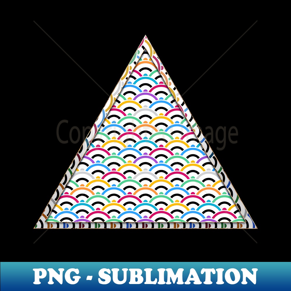 Geometric Japanese Block Seigaiha Pattern in Crayon Rainbow | Inspire ...