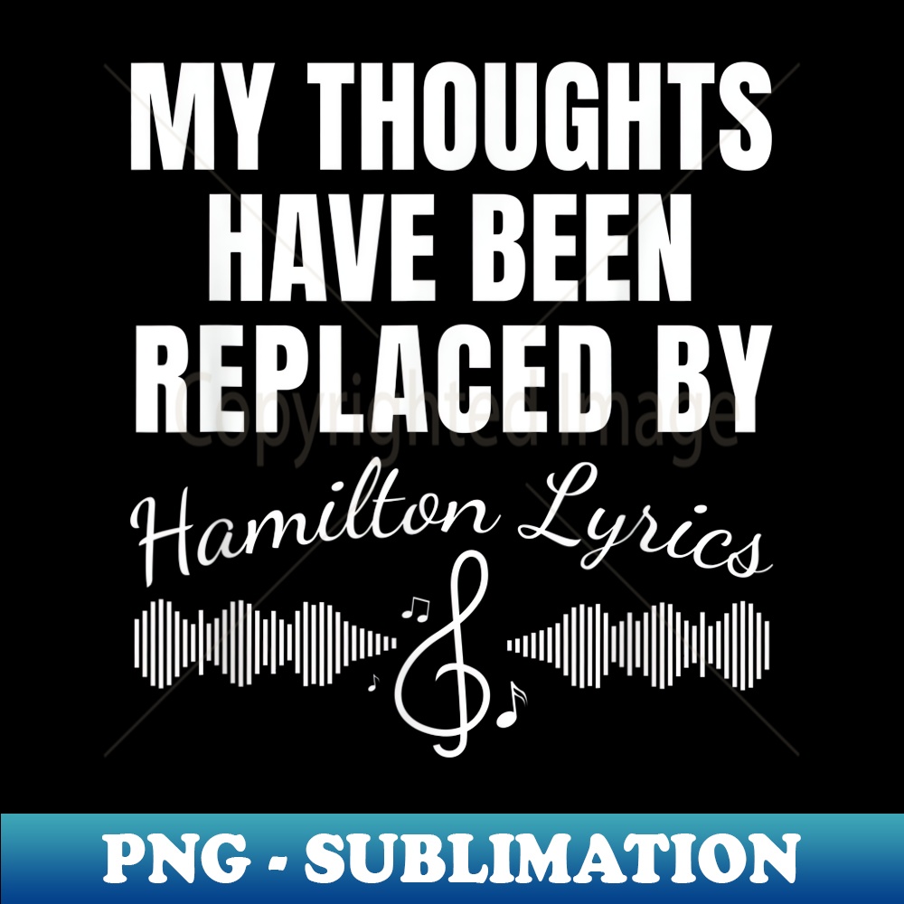 Hamilton Musical Gifts Hamilton Magnet Sticker - 'My Thoughts Have