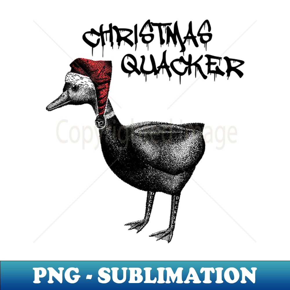Quacker Icon Christmas Quacker - Modern Sublimation PNG File | Inspire Uplift
