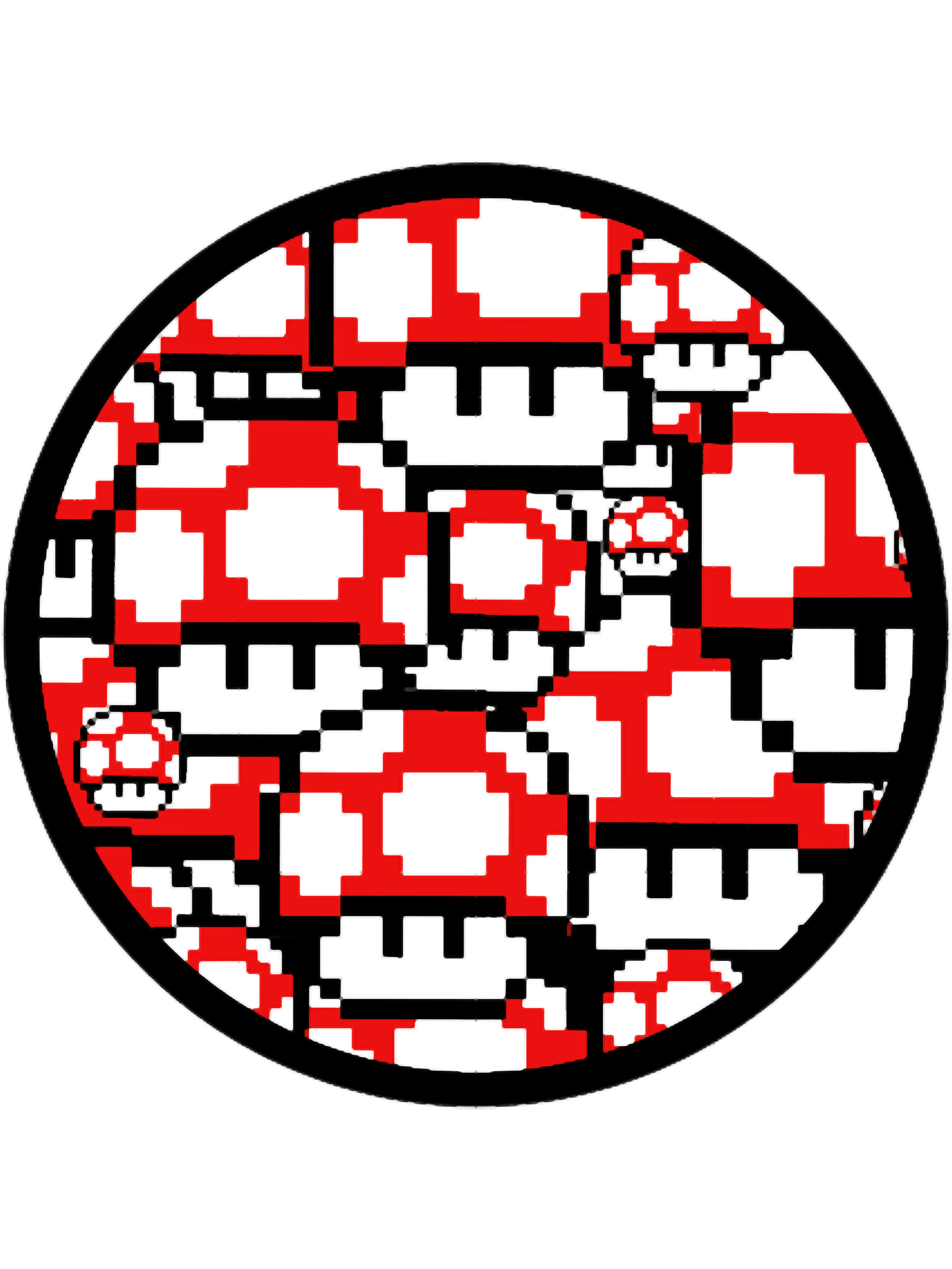 8Bit Power Big Mushroom Collage | Inspire Uplift