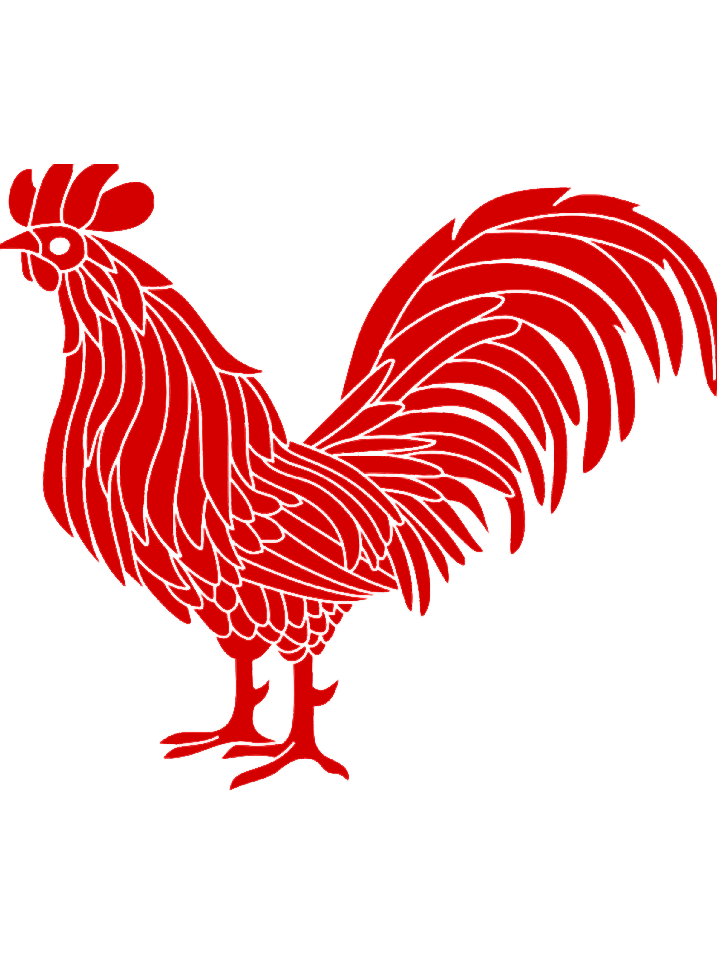 Red Graphic of a Rooster Active | Inspire Uplift