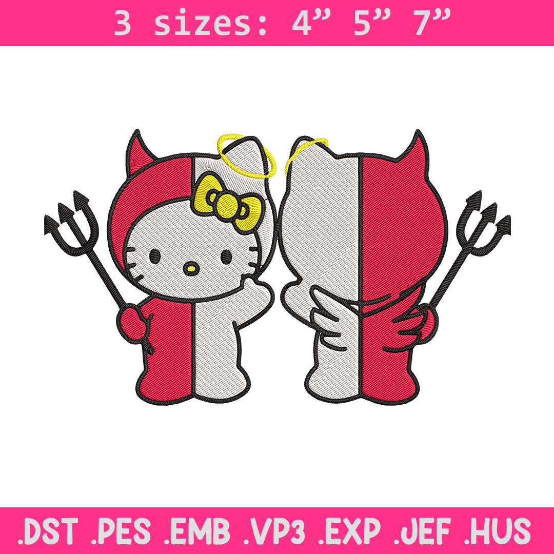 Hello kitty demon Embroidery Design,Hello kitty Embroidery,E Inspire Uplift