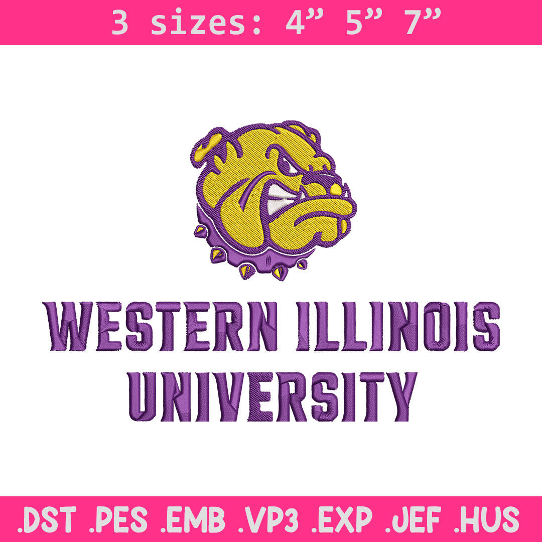Wiu Lettering Western Illinois logo embroidery design, NCAA embroidery,Spo | Inspire ...