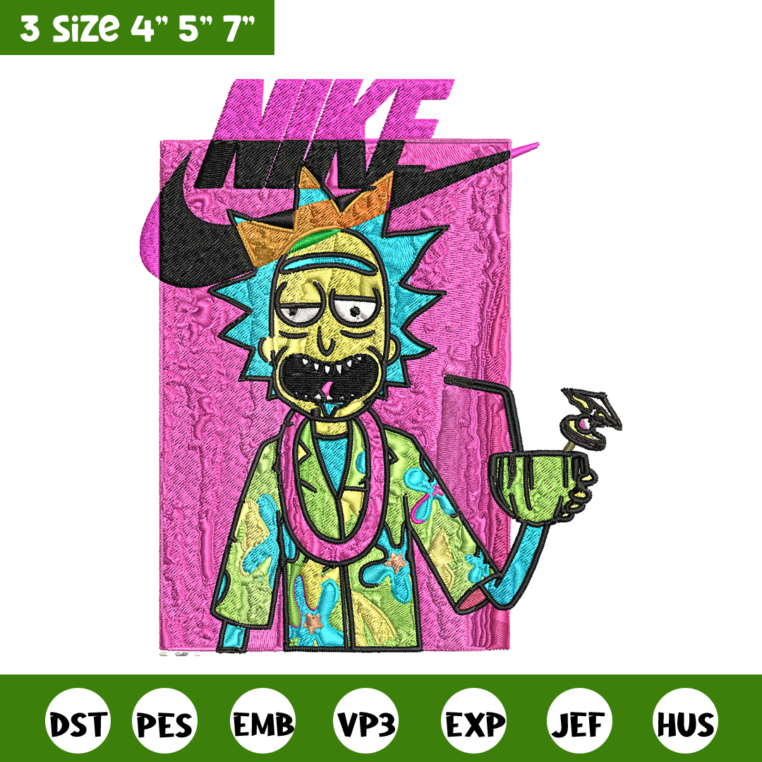 Rick and Morty x Just Rick It Embroidery design, Cartoon Emb Inspire