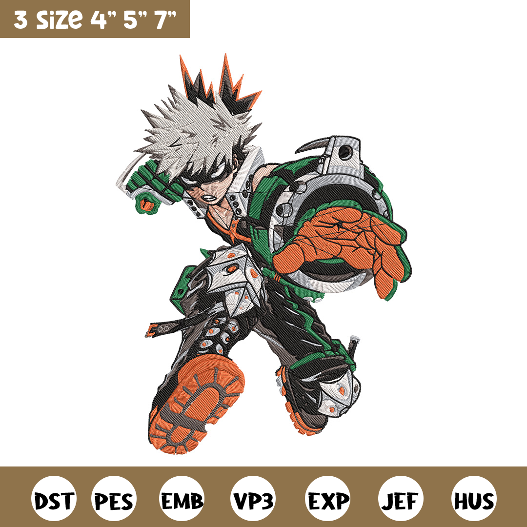Bakugo Katsuki Embroidery Design, Aot Embroidery, Embroidery - Inspire ...