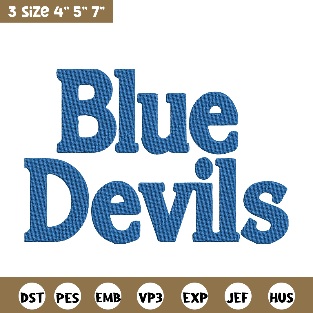 Duke University logo embroidery design, NCAA embroidery, Emb | Inspire ...