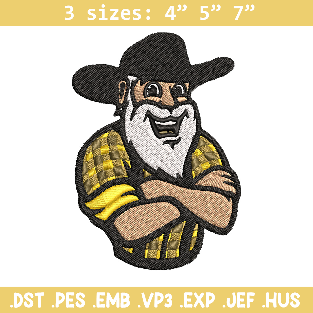 Appalachian State logo embroidery design, NCAA embroidery, S Inspire