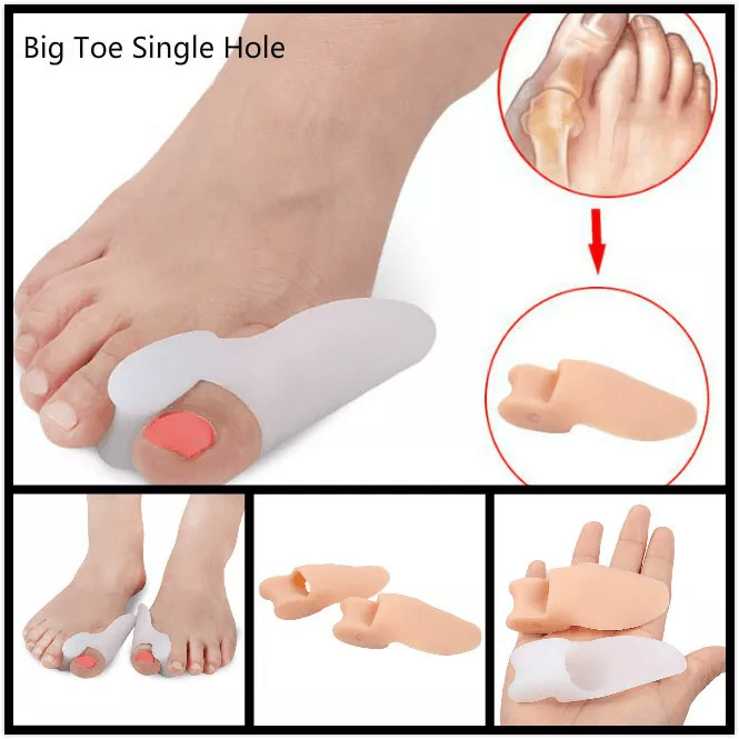 Silicone Gel Toe Separator Corrector Orthotics Straightener Bunion Relief, Soft Toe Spacers for Foot Alignment and Pain