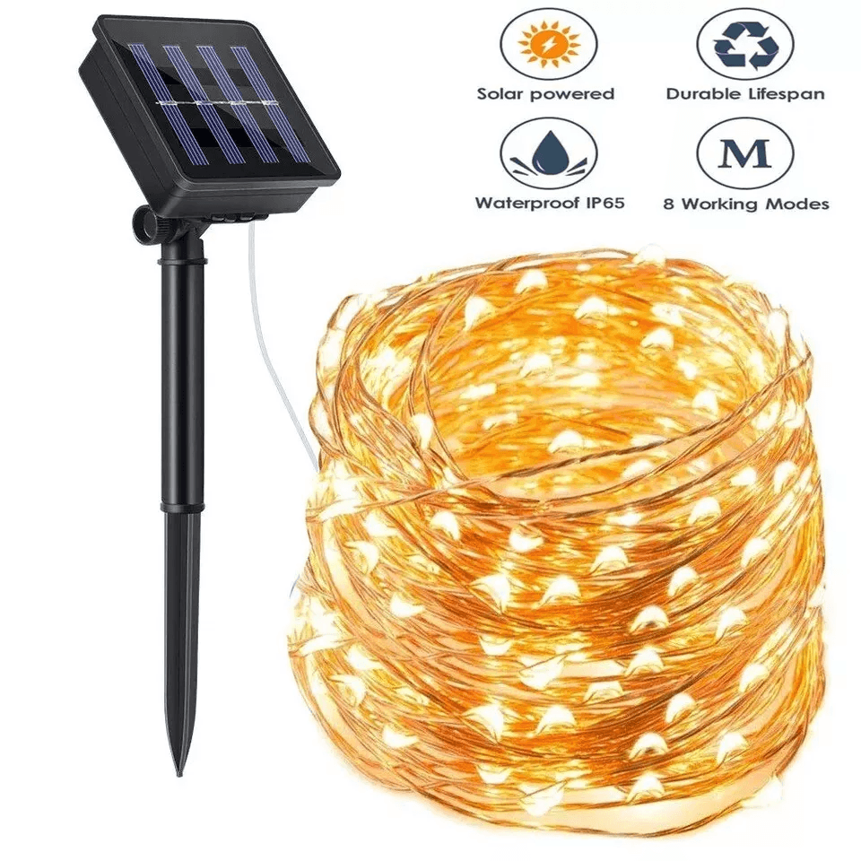 Solar Fairy String Lights 100/200 LED Outdoor | Inspire Uplift