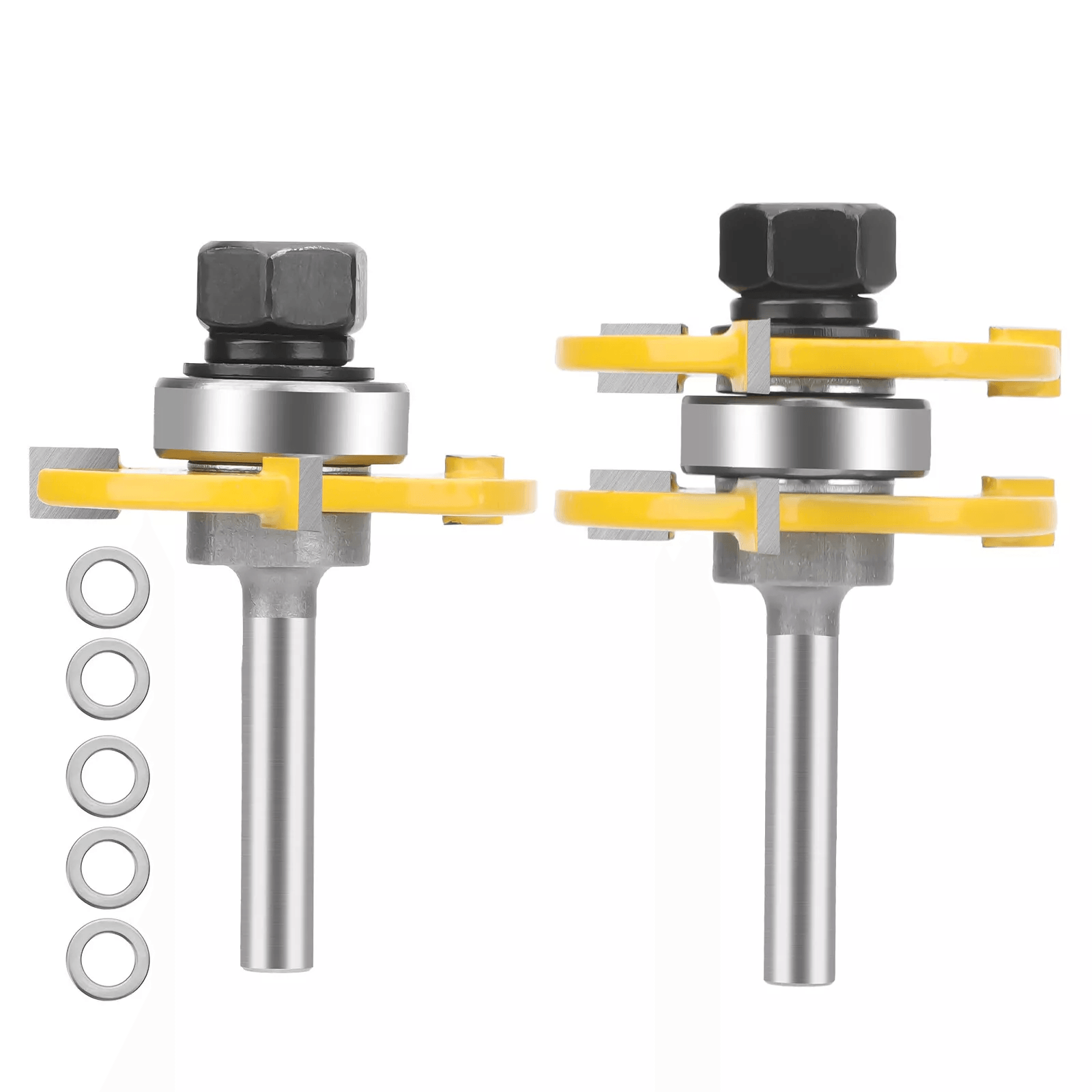 2 PCS Tongue & Groove Router Bit Set 1/4