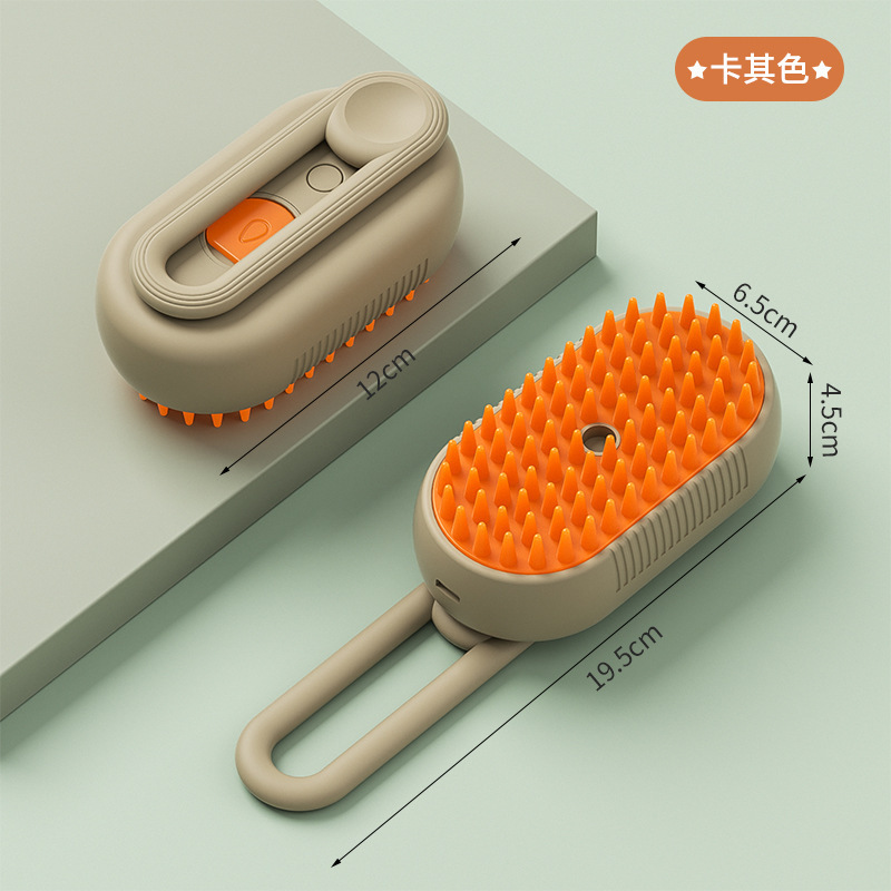 Steamy Pet Grooming Brush, Electric Cat & Dog Brush with Spray Function for Shedding Control, Massage & Shiny Coat