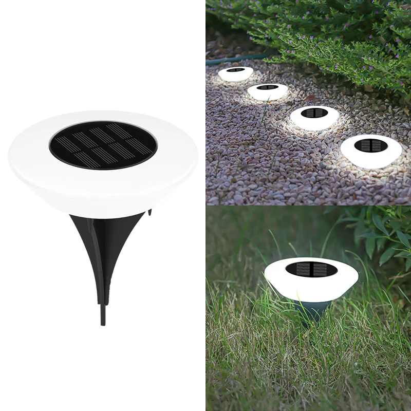 Solar LED Lawn Lights Outdoor Floor Landscape Lamps with On/Off, Ideal for Garden, Pathway, Yard, Patio, Deck & Camping