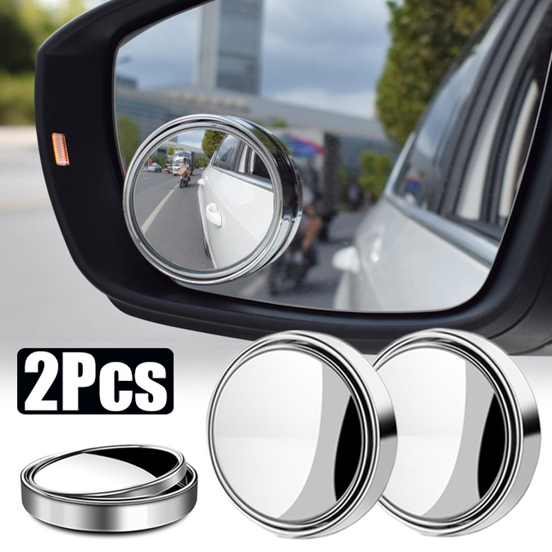 2pcs Universal Car 360&deg; Wide Angle Convex Rear Side View Blind Spot Mirror