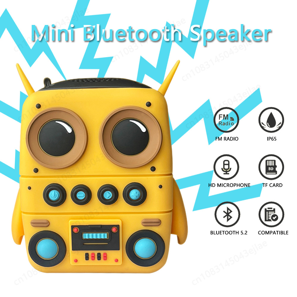 TK-200 Mini Bluetooth Wireless Speaker, Waterproof Portable Card Stereo Subwoofer, Ideal Gift for Children or Travel