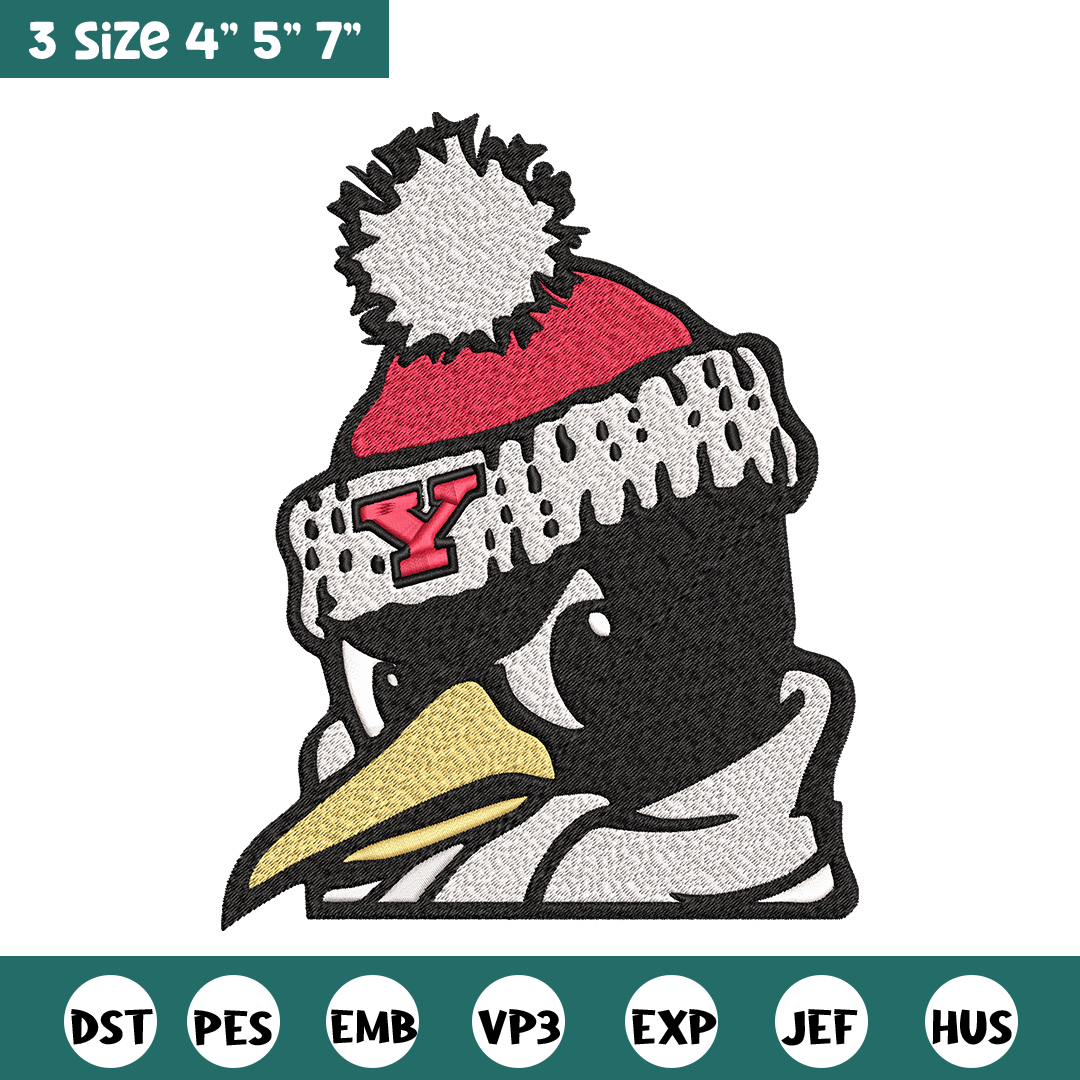 Youngstown State logo embroidery design,NCAA embroidery,Spor Inspire